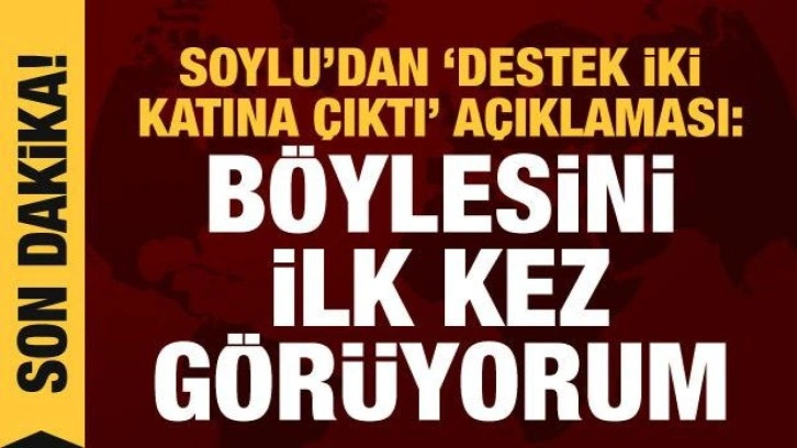 Soylu'dan seçimlerle öncesinde çarpıcı açıklama: Böylesini ilk kez görüyorum