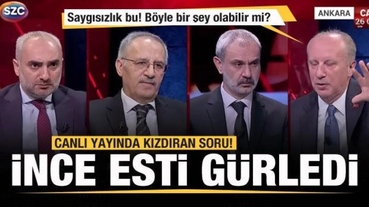 Sözcü TV'de Muharrem İnce'yi kızdıran soru! Saygısızlık bu! Böyle bir şey olabilir mi?