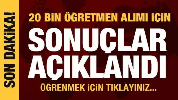 Sözleşmeli öğretmenlik sözlü sınav sonuçları açıklandı