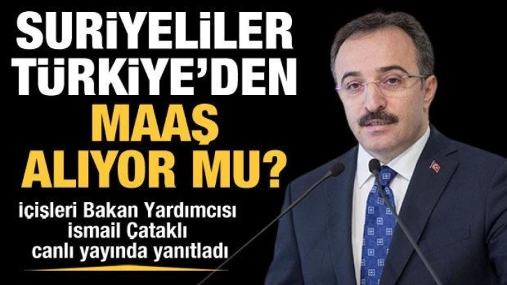 Suriyelilere maaş veriliyor iddiasına İçişleri Bakan Yardım Yardımcı Çataklı, cevap verdi