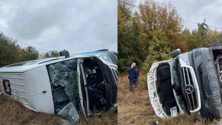 Tekirdağ’da minibüs kazası: 16 kişi yaralandı