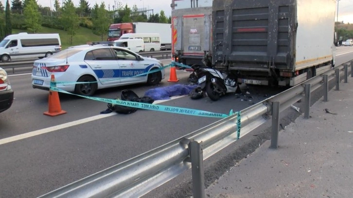 TEM Otoyolunda kamyonete arkadan çarpan motosiklet sürücüsü öldü