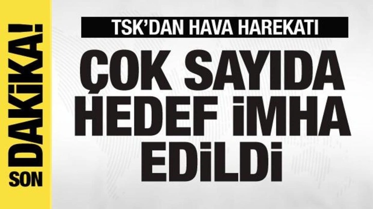 TSK'dan hava harekatı! Çok sayıda hedef imha edildi