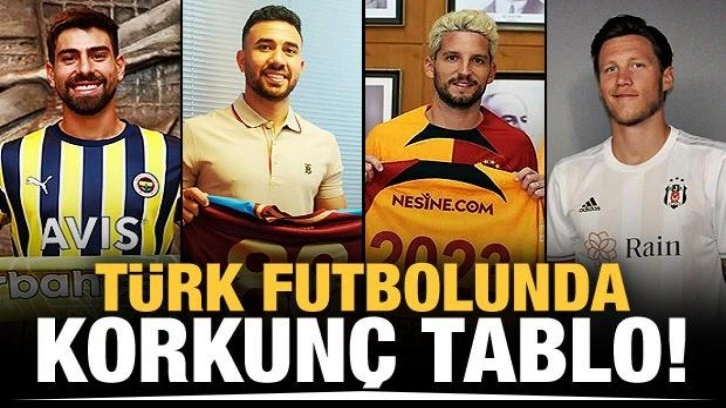 Türk futbolunda korkunç tablo!