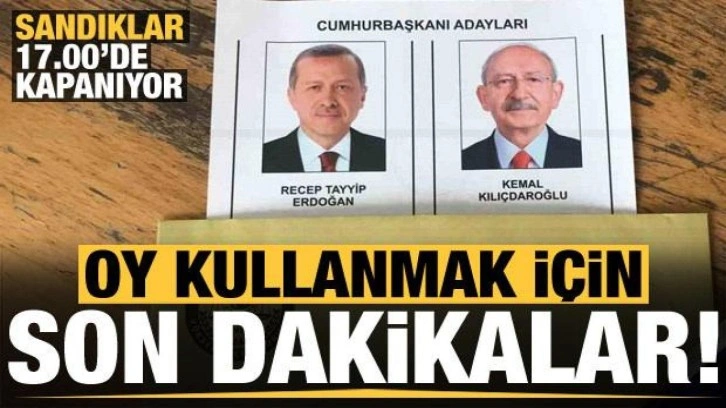 Türkiye sandık başında: Oy verme işleminde son dakikalar!