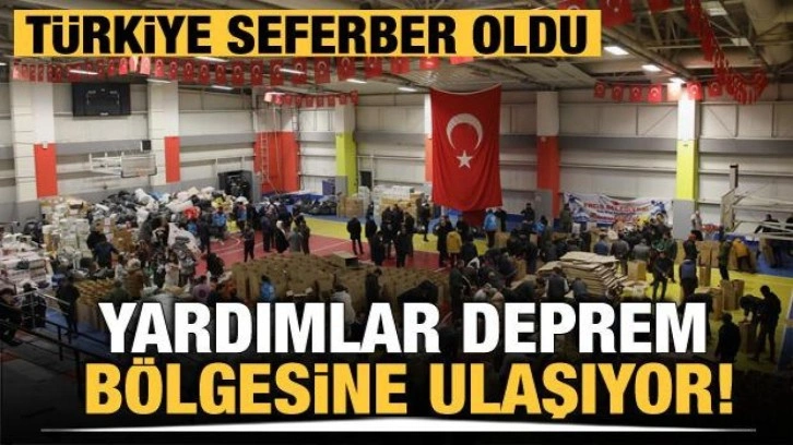 Türkiye'nin dört bir yanından deprem bölgelerine yardım ulaştı!