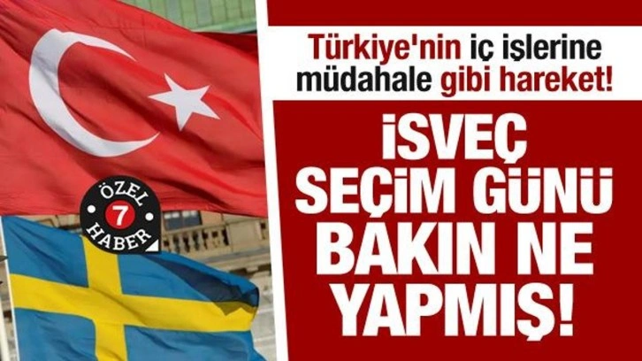 Türkiye'nin iç işlerine müdahale gibi fonlama! İsveç seçim günü bakın ne yapmış!