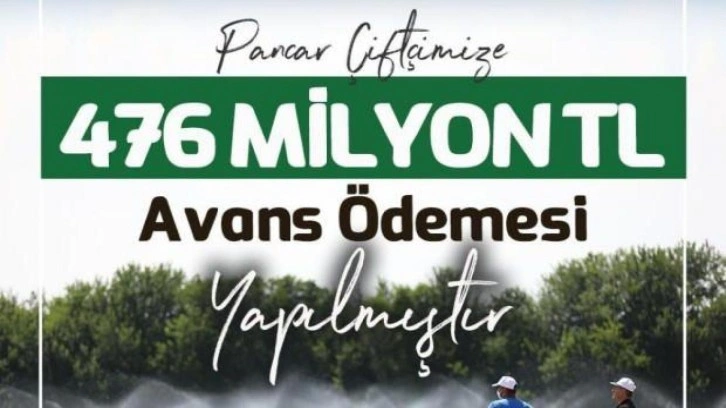 Türkşeker duyurdu: Pancar çiftçimize 476 milyon lira avans