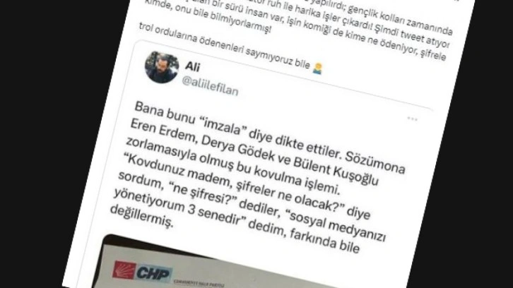 Tweet ordusu ifşa olan CHP şifreleri istemeyi de unutmuş!