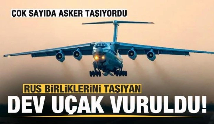 Ukrayna duyurdu! Rus birliklerini taşıyan uçak vuruldu! Çok sayıda asker taşıyordu