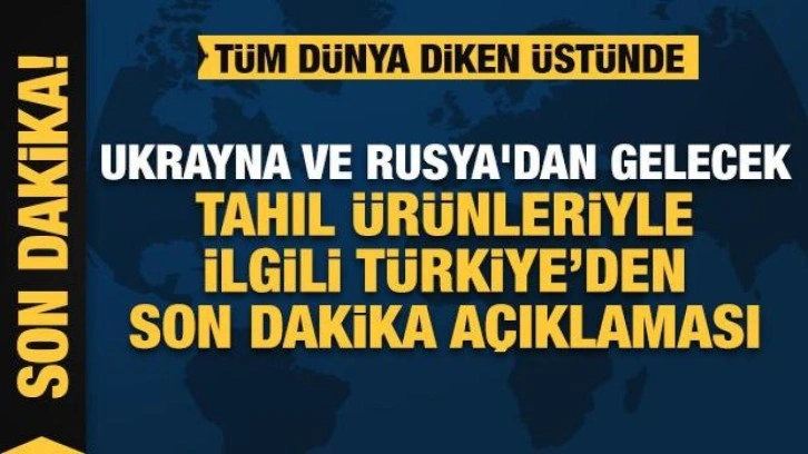 Ukrayna ve Rusya'dan gelecek tahıl ürünleriyle ilgili son dakika açıklaması