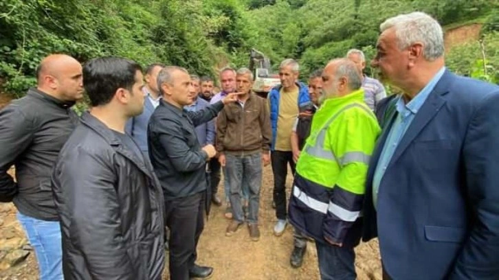 Vali Sonel, şiddetli yağışların hasara yol açtığı ilçede incelemelerde bulundu