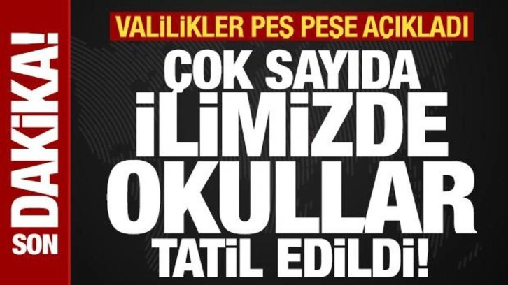 Valiliklerden peş peşe tatil kararı! 5 ilimizde eğitime 1 gün ara verildi