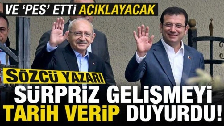 Ve pes etti, açıklayacak! Sözcü yazarı tarih verip sürpriz gelişmeyi duyurdu...