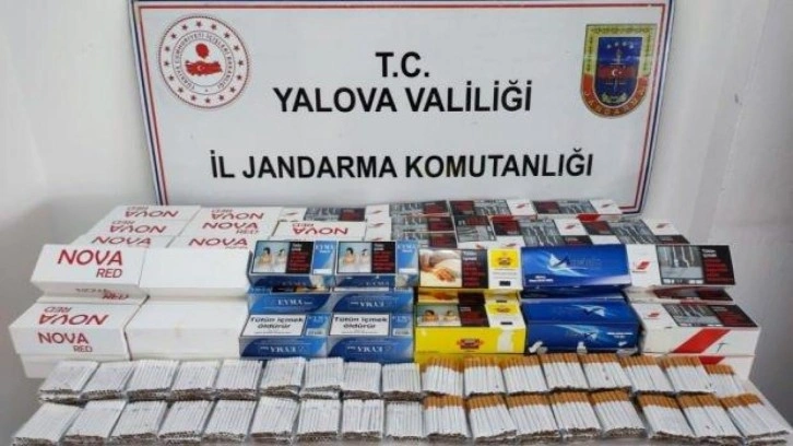 Yalova’da 26 bin 400 adet dolu makaron ele geçirdi