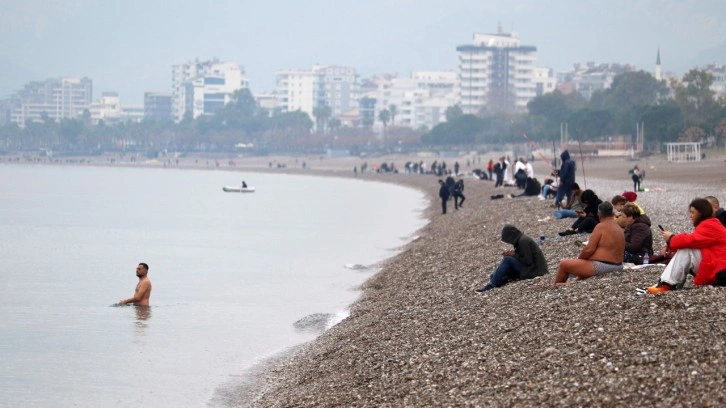 Yeni yılın ilk gününde deniz keyfi