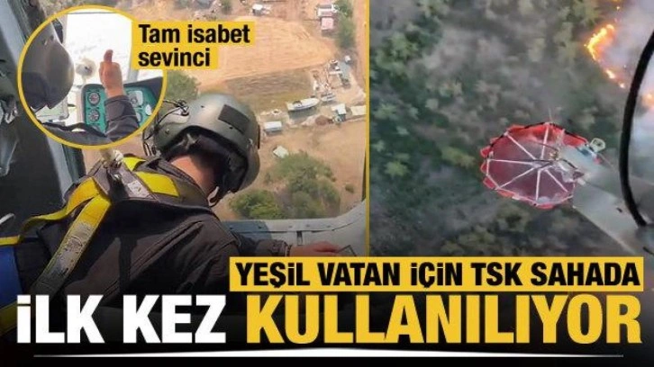 Yeşil Vatan için seferber oldular... Helikopter pilotunun tam isabet sevinci!