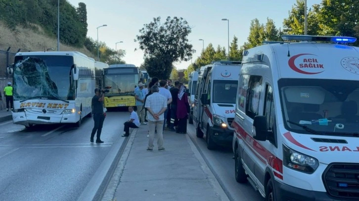 Yolcu otobüsü İETT otobüsüne çarptı: Yaralılar var!