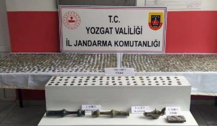 Yozgat'ta 1665 adet tarihi eser ele geçirildi