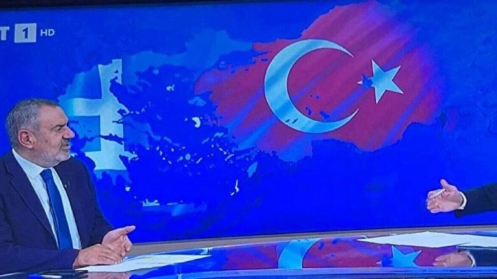 Yunanistan Devlet Televizyonu ERT'den harita provokasyonu