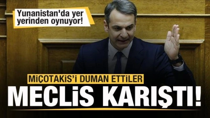 Yunanistan'da yer yerinden oynuyor! Miçotakis'e büyük şok! Yunan meclisi karıştı!