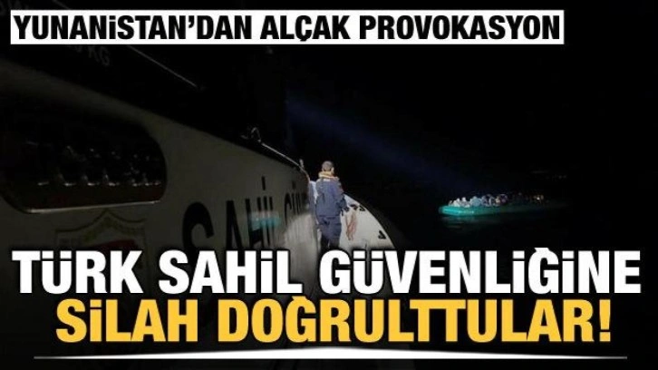 Yunanistan’dan provokasyon! Ege’de Türk sahil güvenliğine silah doğrulttular!