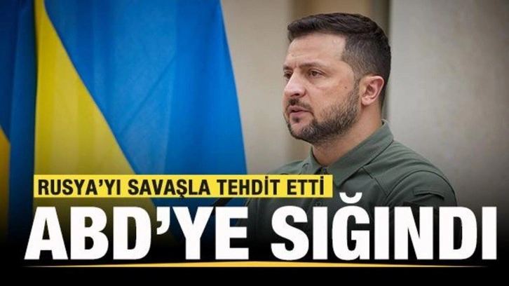 Zelenskiy ABD'ye sığındı: Rusya'ya savaş tehdidi!