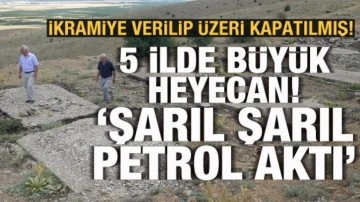 5 ilde büyük heyecan! 'Şarıl şarıl petrol aktı'