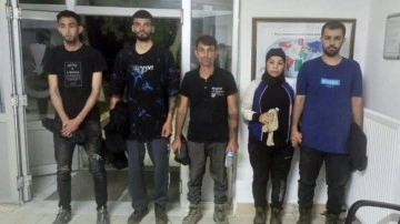 5 kaçak göçmen Yunanistan'a geçmek isterken yakalandı
