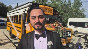 700 bin lira harcanan 'School Bus' gelin arabası oldu