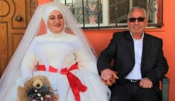 8 torun 4 çocuk sahibi çift 38 yıl sonra yeniden gelin ve damat oldu