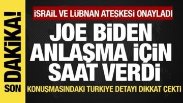 ABD Başkanı Biden: İsrail ile Lübnan, ateşkes anlaşmasını onayladı