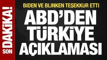 ABD'den Türkiye'ye teşekkür