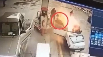 Adana'da benzin istasyonundan yakıt alan araç alev aldı. Bir kişi yaralandı