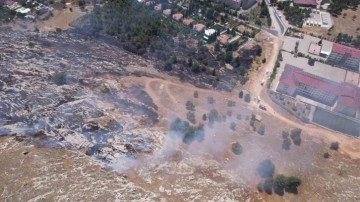 Adıyaman’da örtü yangınında meyve ağaçları zarar gördü