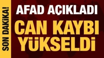 AFAD: Can kaybı 36 bin 187'ye yükseldi