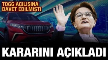 Akşener TOGG açılışına katılacak mı? Kararını açıkladı