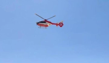 Ambulans helikopter aort damarı yırtılan hasta için havalandı