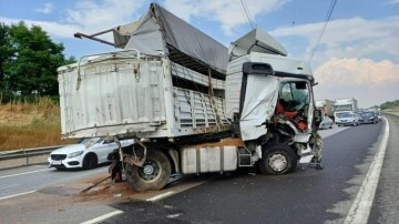 Anadolu Otoyolu'nda kaza nedeniyle ulaşım aksadı