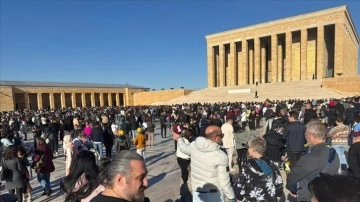 Anıtkabir'de 10 Kasım Atatürk'ü Anma Günü öncesi ziyaretçi yoğunluğu