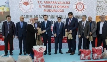 Ankara'da çiftçilere tohum dağıtıldı