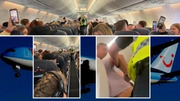 Antalya'ya giden uçakta sarhoş yolcu krizi