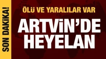 Artvin'de heyelan: 1 ölü, 2 yaralı var