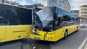 Ataşehir&rsquo;de 2 İETT otobüsü birbirine girdi: 1 yaralı