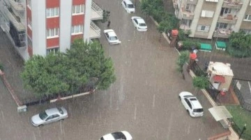 Aydın'da araçlar suya gömüldü