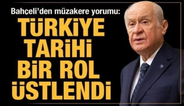 Bahçeli'den müzakere açıklaması: Türkiye tarihi bir rol üstlendi