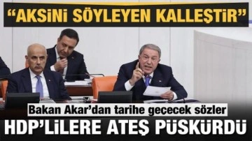 Bakan Akar'dan TBMM'de çok çarpıcı açıklamalar! HDP'lilere adeta ateş püskürdü