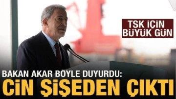 Bakan Akar'dan TCG Anadolu açıklaması: Cin şişeden çıktı!