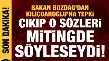 Bakan Bozdağ'dan Kılıçdaroğlu'na Kaftancıoğlu tepkisi: O sözleri mitingde söyleseydi!