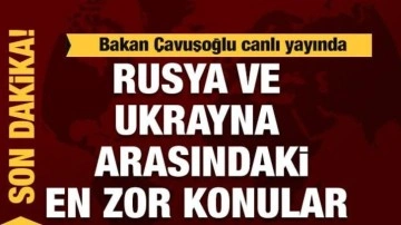 Bakan Çavuşoğlu: Rusya - Ukrayna arasındaki en zor konular